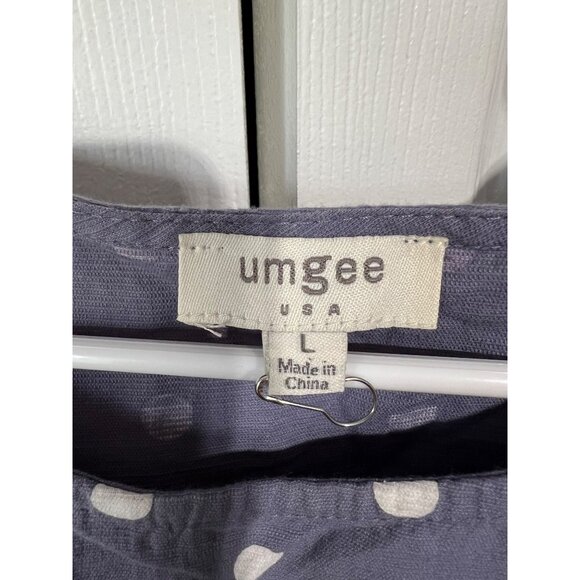 Umgee USA Polka Dot Short-Sleeve Tunic Dress With Belt & Ruffle Details - Picture 6 of 8